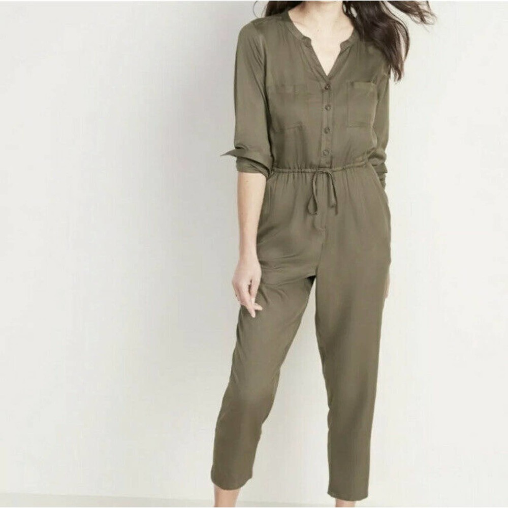 Old Navy | Military Green Jumpsuit | Medium Tall